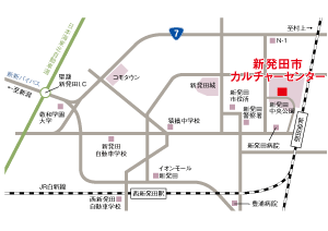 新発田市カルチャーセンターへのアクセスマップ画像
